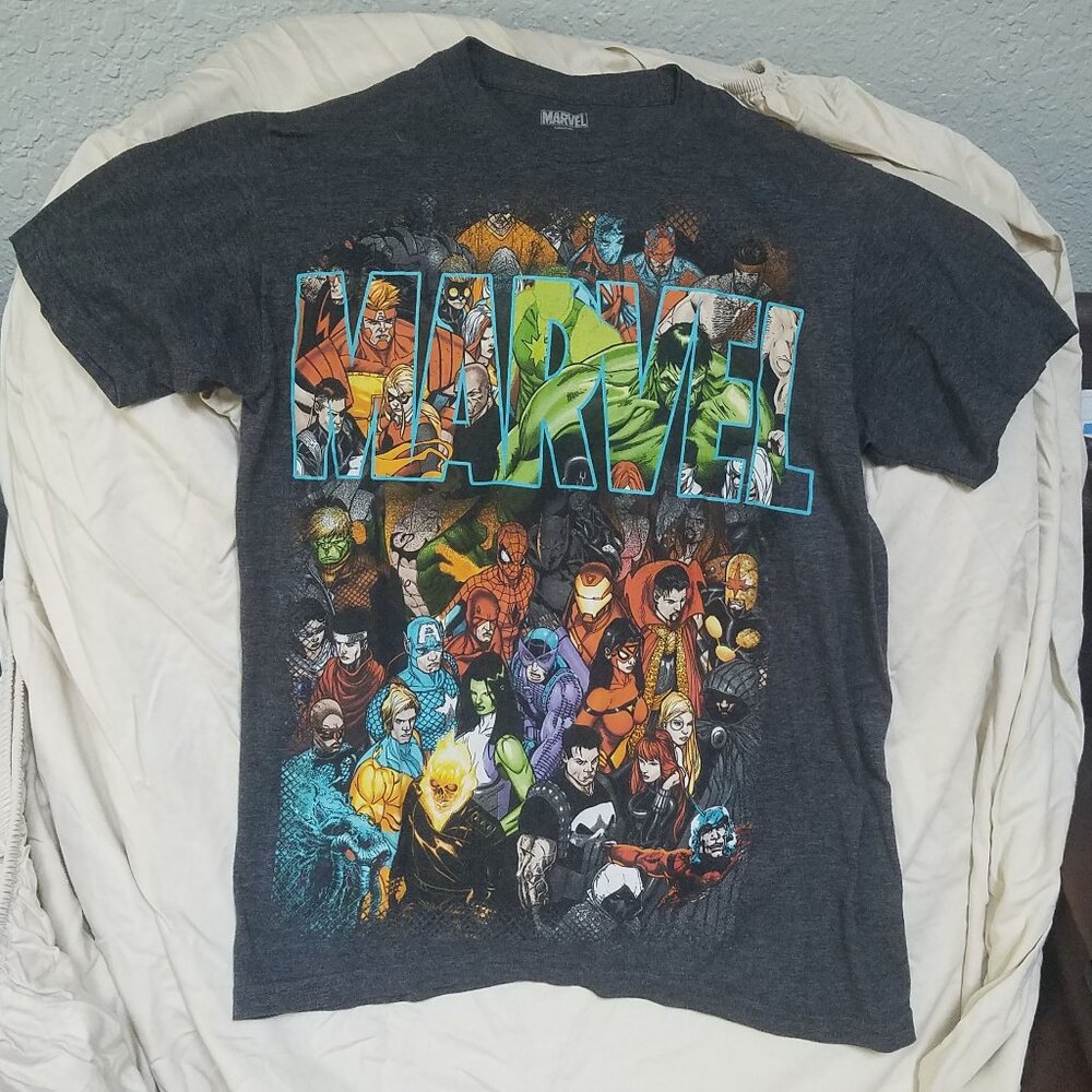 Marvel Logo + Character T-Shirt